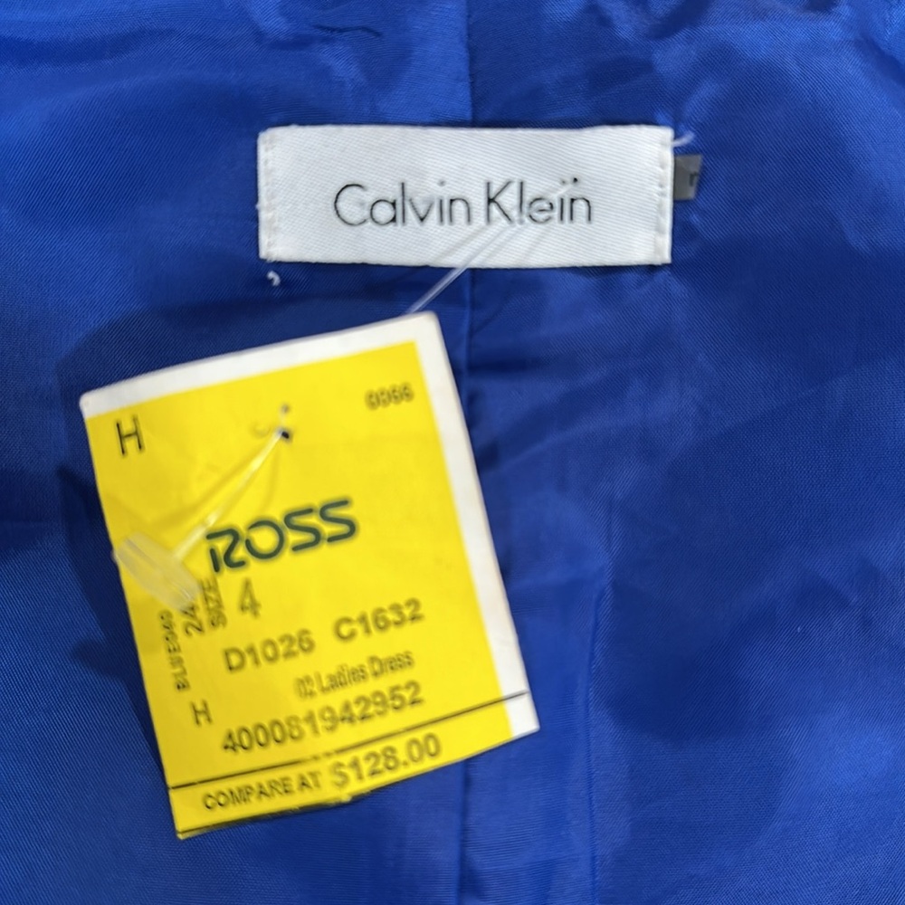 Calvin Klein Royal Blue Mini Dress Sz4 - Picture 5 of 5